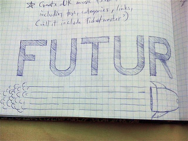 "Futur font drawing" par Chris Radcliff - CC BY-SA 2.0